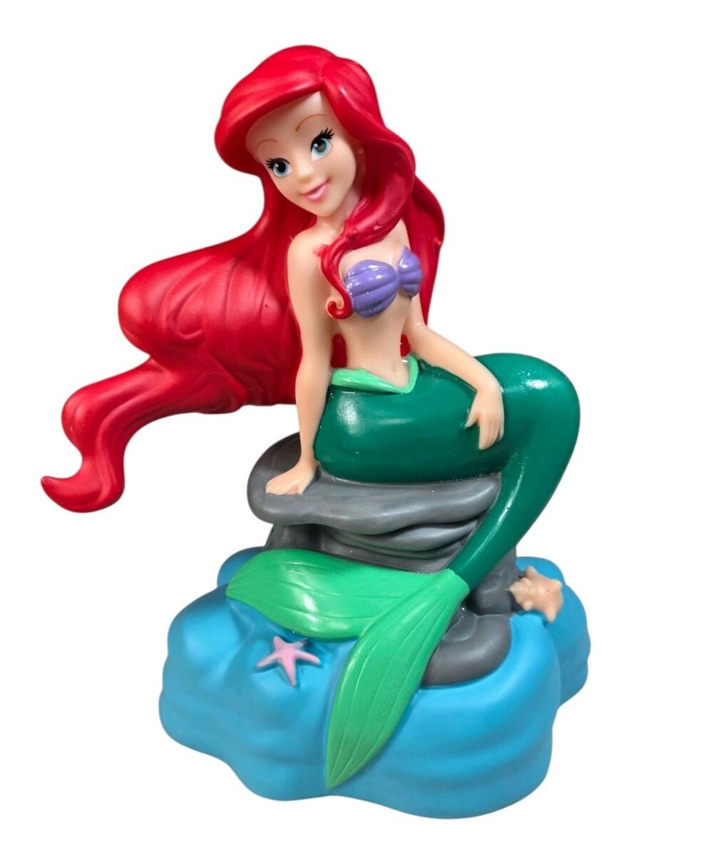 Disney Ariel Little Mermaid Plastic Piggy Bank Missing Stopper